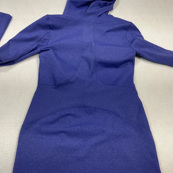 Athleta Women Purple Heather Hooded Snap Front Jacket 903670 XS Longline Coat - Picture 9 of 9